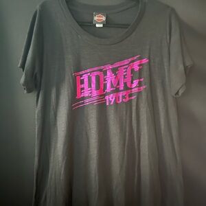 Harley-Davidson Black Tee with Red Logo